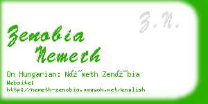 zenobia nemeth business card